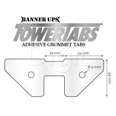 Banner Ups PowerTabs large clear [4 pcs]