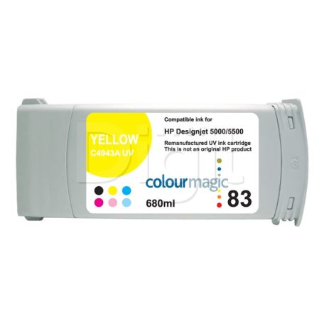 HP 83 compatible Yellow UV Ink for DJ 5000/5500