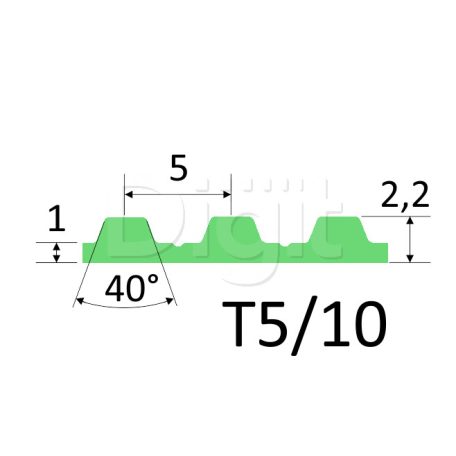 Correa dentada T5/10