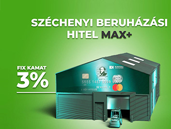 Max+ beruházási hitel - 3 % kamattal